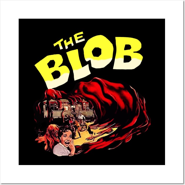 THE BLOB Retro Cult Classic Horror Fan Art Wall Art by darklordpug